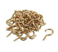 sourcing map sourcing map Tornillo Autorroscante De Gancho De Rosca De Diámetro 1,9mm De Longitud 16mm Chapado En Latón Hierro 50Pcs