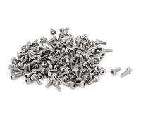 SOURCING MAP sourcingmap® 100 pcs 7mm largo M2x5mm Acero Inoxidable Tornillos Allen 0,4mm Tono
