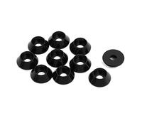 sourcing map sourcingmap® 10pcs Arandea M3 en forma de cono de aleación de aluminio Copa redonda guardabarros negro