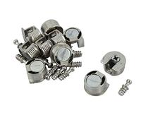 sourcing map Sourcingmap-20mm Rosca CAM Lock aleación de Soporte para Estante Soporte Stud Pin 10pcs