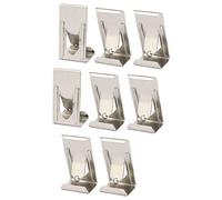 sourcing map sourcingmap® 26mmx14mm Clip de Muelle de metal en forma redonda para fotografías tono plata 8pcs