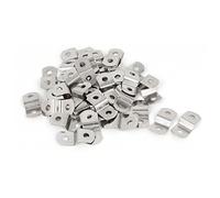 sourcing map Sourcingmap® 30mm x 13mm x 7mm Metal Z Forma Marco de la Foto de los apoyos Soportes 50PCS