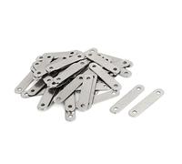 sourcing map Sourcingmap® 38mm x 8mm Plana Junto a la Esquina Abrazadera Soportes de la reparación Reparación Placas 50PCS