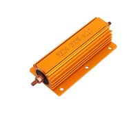 sourcing map sourcingmap® 5% de 200W 4 Ohm Resistencia bobinada de aluminio revestido de alojados Tono Oro
