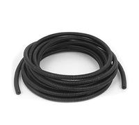 sourcing map sourcingmap® 5 mm de diámetro interior flexible corrugado fuelle tubo de la manguera de cable 4.2m Tubo Negro Largo