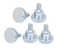 SOURCING MAP sourcingmap® 5 pcs M5x8mm chapado en zinc plana cabeza moleteada pulgar métricos Pernos de 18 mm de largo