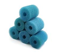 sourcing map Sourcingmap® 6Pcs Azul De 2,6 Pulgadas De Diámetro del Cilindro Pre-Filtro Medios Esponja del Filtro De Acuario
