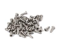 sourcing map sourcingmap® Acero inoxidable M2,2x6.5mm Phillips de cabeza alomada redonda tornillos autorroscantes 50pcs
