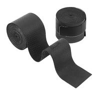 sourcing map Sourcingmap Cinta de Agarre Negro 2 PC Pesa Caña Espuma de absorción de la transpiración Raqueta Antideslizantes