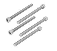 sourcing map sourcingmap® M10 x 120mm Acero inoxidable 304 tornillos allen DIN912 5pcs