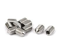 sourcing map sourcingmap® M10x16mm Vértice tornillos sin cabeza hueca hexagonal tono Plata 10pcs