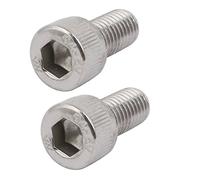 sourcing map sourcingmap M10x20mm 304 acero inoxidable Rosca Inversa de mano izquierda hexagonal socket cabeza tornillo perno 2Uds