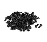 sourcing map sourcingmap® M2,5 Phillips de cabeza plana de 8 mm Tornillos Autorroscantes sujetadores negros 100pcs