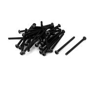 sourcing map sourcingmap® M2x30mm 10,9 Rosca de aleación de acero de cabeza de botón de perno Perno hexagonal 30pcs
