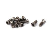 sourcing map sourcingmap® M3,5 x 10mm metal de cabeza avellanada Torx husillo roscado de tono de plata de 10 PC