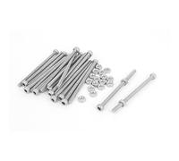 sourcing map sourcingmap® M3x50mm de cabeza hexagonal de acero inoxidable Tornillos tornillos moleteados conjunto tuerca 20pcs