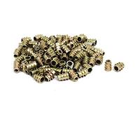 sourcing map sourcingmap® M4x10mm tuercas inserto roscado de tonos bronce 100pcs para muebles de madera