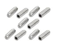 SOURCING MAP sourcingmap® M4x12mm Tornillo Prisionero de muelle de acero inoxidable 304 con punta de bola hexagonal 10pcs