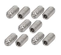 SOURCING MAP sourcingmap® M4x8mm Tornillo Prisionero de muelle de acero inoxidable 304 con punta de bola hexagonal 10pcs