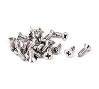 sourcing map sourcingmap® M6.3 x 19mm Cruz Cabeza Avellanada tornillo autorroscante sujetadores 20 pcs