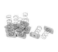 sourcing map Sourcingmap-M8x 6mm Chapado en zinc Unistrut tipo de largo primavera Canal Tuercas 10pcs
