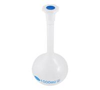 sourcing map sourcingmap® Matraz aforado con tapón de plástico Laboratorio 1000ml volumen volumétrica de botella