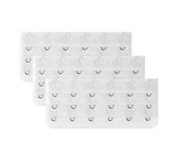 sourcing map Sujetador Ajustable Para Mujeres 3 Filas De 6 Ganchos Tira De Cinta Extender Blanco-6 Ganchos-3pcs Una Talla