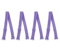 sourcing map Sujetador con estampado de leopardos ajustables para mujer Correas de sujetador elástico de moda 10 pares Púrpura Una talla