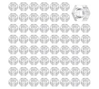 sourcing map Surtido de 80 tuercas hexagonales transparentes, tuercas hexagonales M6 de rosca fina para tornillos Phillips de plástico, accesorios de máquina