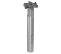 sourcing map T-Ranura Molienda Cortadores, 4mm Profundidad 25mm Corte Diámetro 12mm Vástago Tungsteno Carburo Punta 6 Flautas T Ranura Extremo Molino para Inoxidable Acero Cobre Aluminio