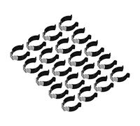 sourcing map T10 U Clips Soporte para LED Luz Bombilla Montaje Soporte Inoxidable Acero Fluorescente Tubo Soporte Tubo Abrazaderas, Negro Paquete de 20