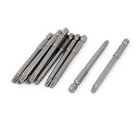 sourcing map T25 1/4 "vástago hexagonal 75 mm de largo puntas de destornillador Torx magnético gris 10 piezas