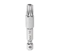 sourcing map T45 Estrella 5 Puntos Puntas de Destornillador Magnético 2" L | 1/4" Hexagonal Vástago Seguridad Torx Cabeza Tornillo Destornillador