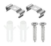 sourcing map T5 Clips Soporte de Tubo Led Luz, Accesorio Soporte Abrazaderas con Tornillos Hueco Tubos para LED Bombillas Techo Lámpara, Paquete de 10