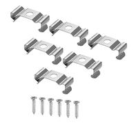 sourcing map T5 Clips Soporte de Tubo Led Luz, Accesorio Soporte Abrazaderas con Tornillos para LED Bombillas Techo Lámpara, Paquete de 20