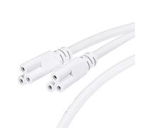 sourcing map T5 T8 LED Tubo Conector Cable 30cm Macho a Macho Doble Extremo Extensión Cable para LED Integrado Luz Tubo, Paquete de 2