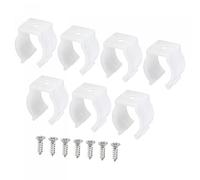 sourcing map T5 U Clips Soporte de Tubo Led Luz, Accesorio Plástico Tubo Abrazaderas con Tornillos para LED Bombillas Techo Lámpara, Blanco Paquete de 10