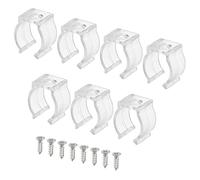 sourcing map T5 U Clips Soporte de Tubo Led Luz, Accesorio Plástico Tubo Abrazaderas con Tornillos para LED Bombillas Techo Lámpara, Paquete de 10