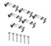 sourcing map T8 Clips Soporte de Tubo Led Luz, Accesorio Soporte Abrazaderas con Tornillos para LED Bombillas Techo Lámpara, Paquete de 10