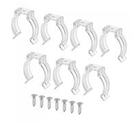 sourcing map T8 U Clips Soporte de Tubo Led Luz, Accesorio Plástico Tubo Abrazaderas con Tornillos para LED Bombillas Techo Lámpara, Paquete de 30