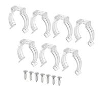 sourcing map T8 U Clips Soporte de Tubo Led Luz, Accesorio Plástico Tubo Abrazaderas con Tornillos para LED Bombillas Techo Lámpara, Paquete de 10