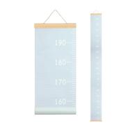sourcing map Tabla de crecimiento para pared, 195.6 cm x 20.3 cm, regla de medición de lona extraíble, regla de medición colgante para decoración de pared de dormitorio, sala de juegos (azul, colores