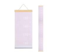 sourcing map Tabla de crecimiento para pared, 195.6 cm x 20.3 cm, regla de medición de lona extraíble, regla de medición colgante para decoración de pared de dormitorio, sala de juegos (rosa, colores