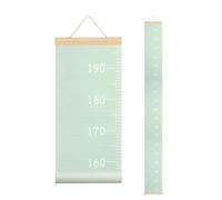 sourcing map Tabla de crecimiento para pared, 195.6 cm x 20.3 cm, regla de medición de lona extraíble, regla de medición colgante para decoración de pared de dormitorio, sala de juegos (verde, colores