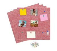 sourcing map Tablero de corcho grande de 12 x 12 pulgadas, paquete de 4 tableros de anuncios con 25 chinchetas y 8 cierres adhesivos, azulejos de corcho autoadhesivos para fotos de oficina en casa