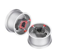 sourcing map Tambor de cable para puerta de garaje, aleación de zinc, piezas de repuesto de rueda de tambor de hasta 12 pulgadas de alto, kit de repuesto de cable de puerta de garaje, color plateado