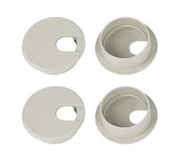 sourcing map Tapa De Agujero De Cable De Plástico Gris De 35 mm De Diámetro Equipo De Oficina Escritorio Pasamuros 4Pcs