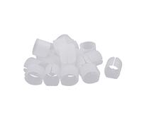 sourcing map Tapa De Silla Mesa De Tubos De Plástico Antideslizante De Pie U-Forma Blanco De 25 mm De Diámetro 20Pcs