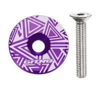 sourcing map Tapa superior de aleación de aluminio para vástago de bicicleta de 1-1/4 con perno para bicicleta de montaña y carretera, color morado