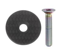 sourcing map Tapa superior para auriculares de bicicleta de 1 1/4 pulgadas OD con vástago de fibra de carbono con perno de titanio arcoíris para bicicleta de montaña, bicicleta de carretera MTB